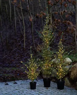 Umělý vánoční stromek Sirius LED stromek Milas Cedr v květináči, pro venkovní použití
