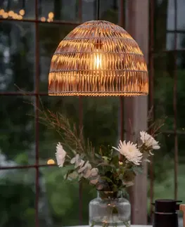 Závěsná venkovní svítidla PR Home PR Home venkovní závěsná lampa Krajka z přírodního vlákna, kabel se