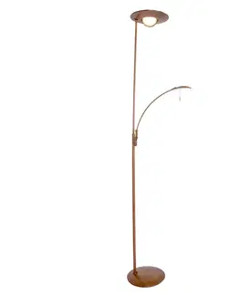 Stojací lampy Steinhauer Bronzově zbarvená stojací lampa LED Zenith, ocel