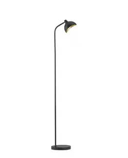 Stojací lampy se stínítkem NOVA LUCE stojací lampa GEETI matná černá a zlatý kov E14 1x5W IP20 bez žárovky 9555809