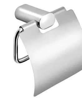 WC štětky SAPHO RF007 Flori držák toaletního papíru s krytem, stříbrná