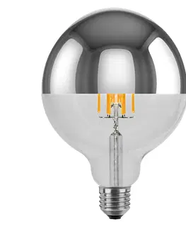 Stmívatelné LED žárovky Segula SEGULA LED Globe E27 6,5W 927 zrcadlená stříbrná