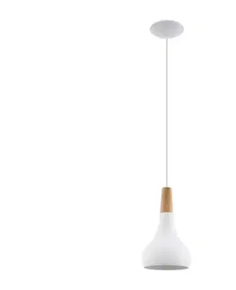 Svítidla Eglo Eglo 96981 - Závěsné svítidlo SABINAR 1xE27/60W/230V pr. 18 cm bílá 