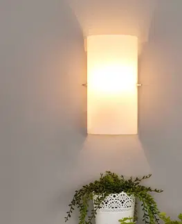Nástěnná svítidla Lucande Půlkruhové skleněné nástěnné světlo Sidra