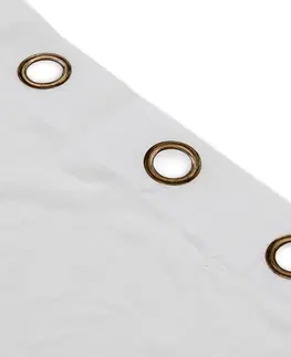 Záclony HOMEDE Záclona Romantic se zlatými kroužky bílá, velikost 280x290