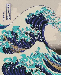 Reprodukce umělců Malování podle čísel Kacušika Hokusai - Velká vlna z Kanagawa