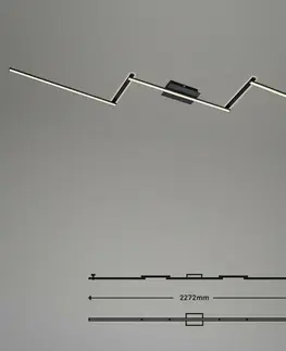 Designová stropní svítidla BRILONER LED stropní svítidlo, 227,2 cm, 24 W, černá BRILO 3501-015