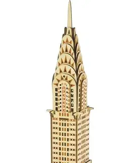 3D puzzle Woodcraft construction kit Dřevěné 3D puzzle Chrysler Building