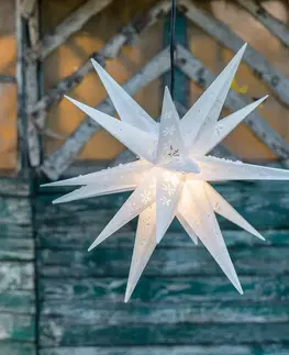 Vánoční světelná hvězda STERNTALER Sněhová vločka venkovní, 18cípá hvězda, ražená