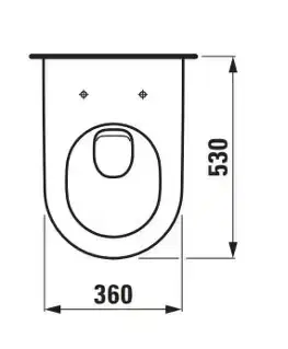 Záchody Laufen Pro Závěsné WC, 530x360 mm, bílá H8209560000001