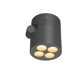 LED venkovní nástěnná svítidla BIG WHITE (SLV) R-CUBE nástěnné a stropní přisazené svítidlo, 2700/3000 K, 15 W, PHASE, 70°, antracit 1007511