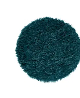 Koberce a koberečky Kulatý koberec s dlouhým vlasem