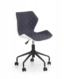 Kancelářské židle HALMAR Kancelářská židle Dorie šedá/bílá