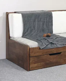 rozkládací Rozkládací postel s úložným prostorem GABRIEL - Pravá, masiv buk