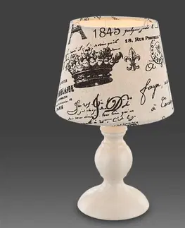Stolní lampy Globo S černým nápisem - stolní lampa Jolanda