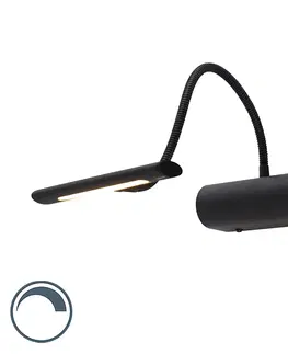 Nastenna svitidla Designové nástěnné svítidlo černé 18,5 cm vč. LED se stmívačem - tablo