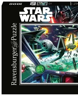 Hračky puzzle RAVENSBURGER - Star Wars: X-Wing Kokpit 1000 dílků