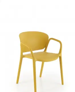 Jídelní sety Stohovatelná jídelní židle K491 Halmar Bílá