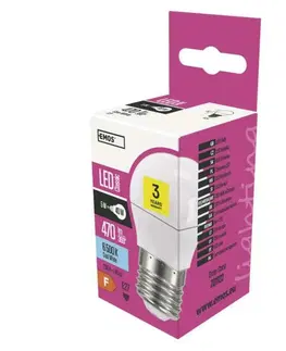 LED žárovky EMOS LED žárovka Classic Mini Globe 6W E27 studená bílá 1525733102