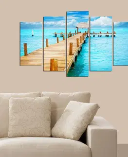 Obrazy Hanah Home Vícedílný obraz Ocean 110x60 cm