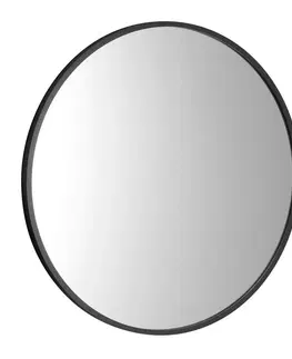 Koupelnová zrcadla SAPHO NOTION SLIM kulaté zrcadlo v rámu ø 40cm, černá mat NT400