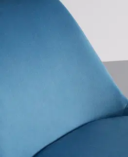 Židle do jídelny Židle Ze Sametu Mia - Modrá