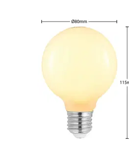 Stmívatelné LED žárovky Arcchio LED žárovka E27 8W G80 2 700K dim, opál, sada 2ks