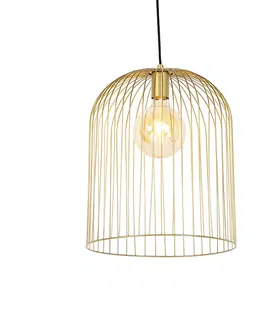 Zavesna svitidla Designová závěsná lampa zlatá - Wire Knock