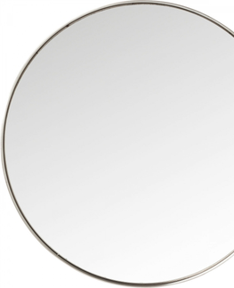 Nástěnná zrcadla KARE Design Zrcadlo Curve Round - nerezová ocel, Ø100 cm