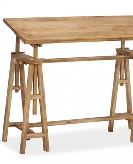 Psací stoly Náklopný kreslící stůl mangovníkové dřevo Dekorhome