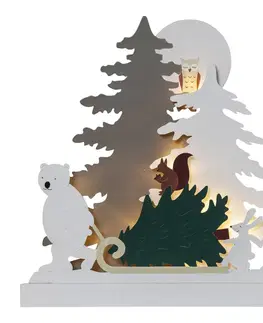 Vánoční vnitřní dekorace STAR TRADING LED dekor světlo Forest Friends, medvěd se saněmi