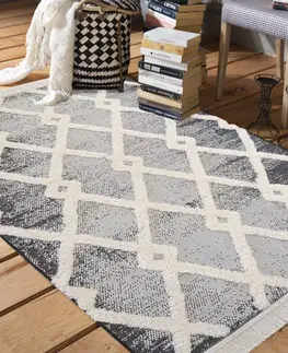 Skandinávské koberce Šedý koberec ve skandinávském stylu Šířka: 120 cm | Délka: 170 cm