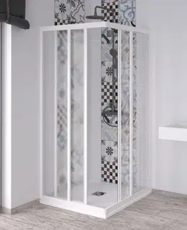 Sprchové kouty HOPA Čtvercový sprchový kout ACRIL ANGOLO NEW BARVA rámu Bílá, Rozměr A 100 cm, Rozměr B 100 cm OLNAC2FS200031