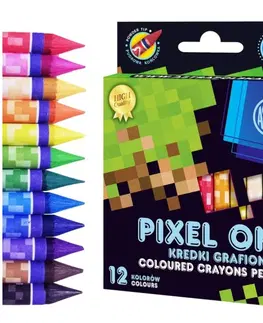 Hračky ASTRA - Dětské grafitové barvičky bez dřeva Minecraft Pixel One, sada 12ks, 316121007