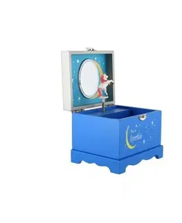 Doplňky pro děti Teddies Hrací skříňka se šperkovnicí Jednorožec, 12,5 x 10,5 x 10 cm