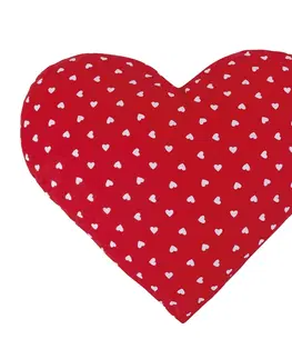 Polštáře Bellatex Tvarovaný polštářek Srdce Adéla Srdíčka červená, 42 x 48 cm