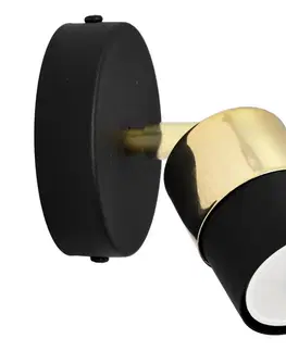 Svítidla  LED Nástěnné bodové svítidlo TUBSSON 1xGU10/6,5W/230V černá/zlatá 