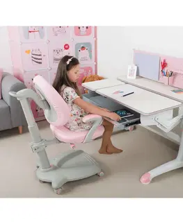 Dětské stoly a židle Rostoucí dětský stůl HAYDEN Růžová