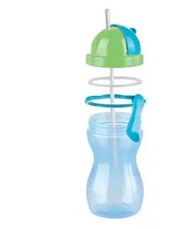 Boxy na svačinu TESCOMA dětská láhev s brčkem BAMBINI 300 ml, zelená, modrá