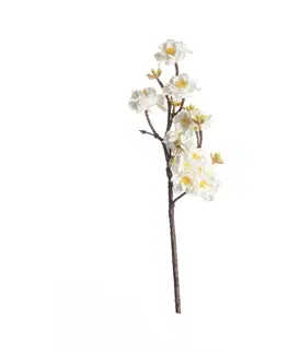 Umělé květiny Broskvová větev 40cm white