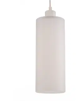 Závěsná světla Solbika Lighting Závěsné svítidlo Soda s bílým skleněným válcem Ø 12 cm
