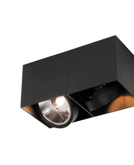 Bodova svetla Designová bodová černá obdélníková AR111 2-light - Box