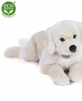 Hračky RAPPA - Plyšový pes retriever ležící 60 cm ECO-FRIENDLY