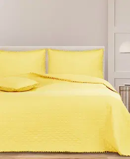 Přikrývky AmeliaHome Přehoz na postel Meadore medová, 220 x 240 cm