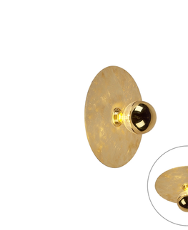 Nastenna svitidla Moderní nástěnná lampa zlatá 30cm - Disque