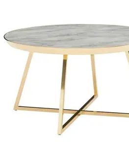 Odkládací stolky Konferenční stolek Sklo/kov Š: 76cm