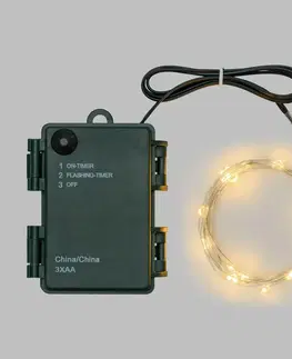 LED osvětlení na baterie Xmas King XmasKing Led bateriový řetěz 16m 160LED venkovní, teplá bílá