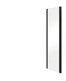Sprchové kouty HOPA Boční panel ke sprchovým dveřím DUO SLIDE BLACK BARVA rámu Černá, Rozměr A 90 cm, Rozměr C 195 cm, Směr zavírání Univerzální Levé / Pravé, Výplň Čiré bezpečnostní sklo 6 mm BCDUOSL90PSBC
