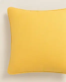 Dekorační povlaky na polštáře Elegantní povlak na polštář v hořčicově žluté barvě 40 x 40 cm
