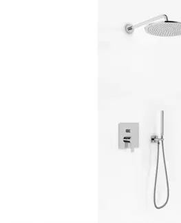 Sprchy a sprchové panely KOHLMAN sprchový set se 40cm dešťovou sprchou, vyústěním a ruční sprchou QW210GR40